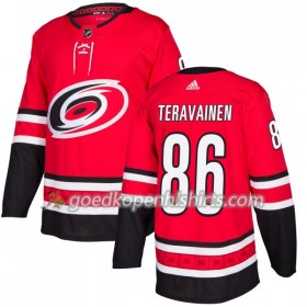 Carolina Hurricanes Teuvo Teravainen 86 Adidas 2017-2018 Rood Authentic Shirt - Mannen